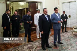 تقدیم استوار نامه سفرای سه کشور به روحانی/تصاویر