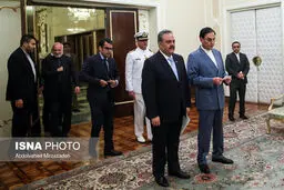 تقدیم استوار نامه سفرای سه کشور به روحانی/تصاویر