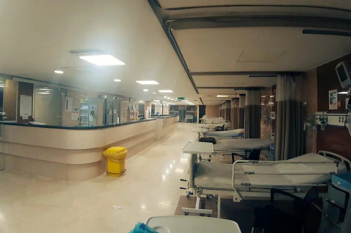 تصویری مهم از بیمارستان خالی از بیماران کرونایی