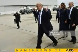 ژست عجیب ترامپ! / عکس