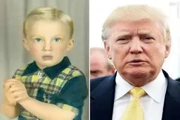 تصویری از کودکی دونالد ترامپ