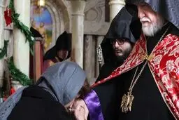 مراسم عشاء ربانی در کلیسای سرکیس مقدس/تصاویر