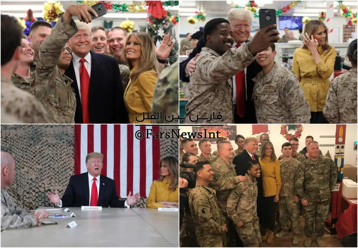 ترامپ و نظامی ها/ عکس