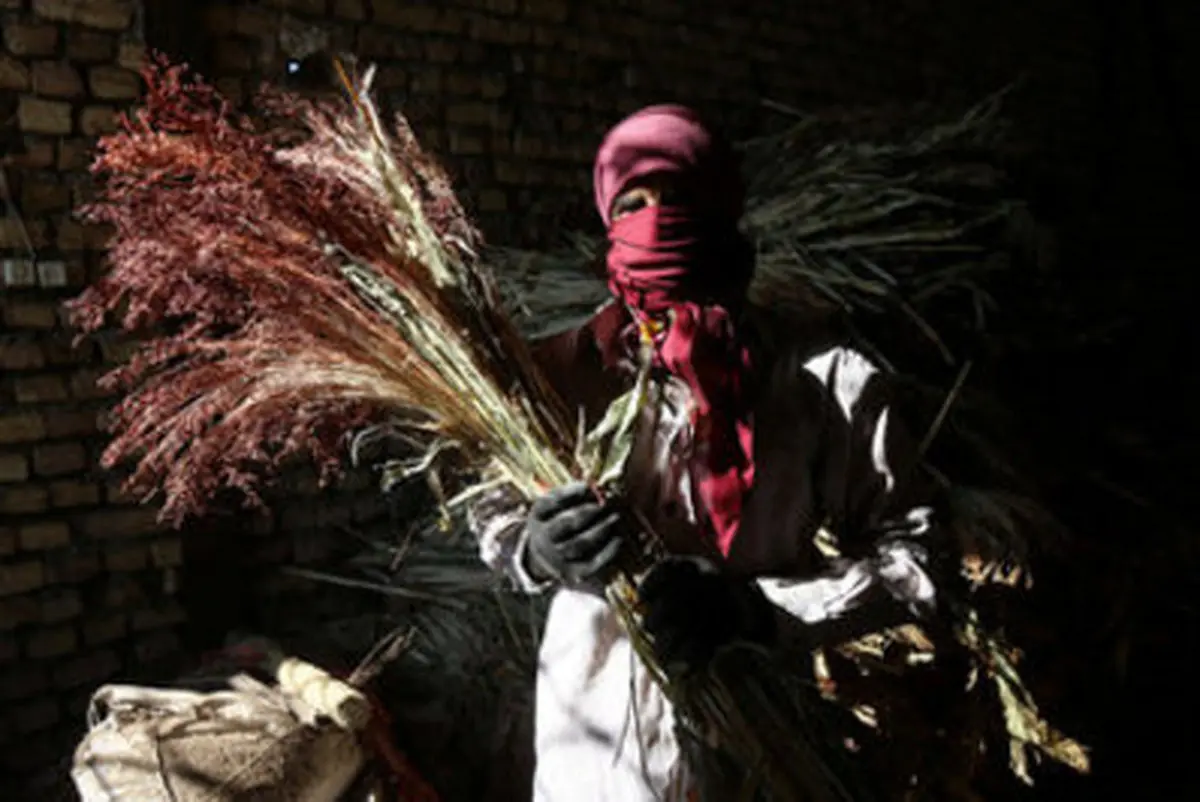 گزارش تصویری از جاروبافی سنتی در خراسان شمالی