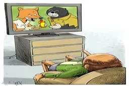 دروغگوها در تلویزیون چه می‌کنند؟!/کاریکاتور