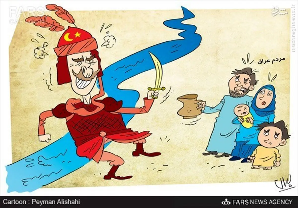 اردوغان پا جای پای یزید گذاشت/کاریکاتور