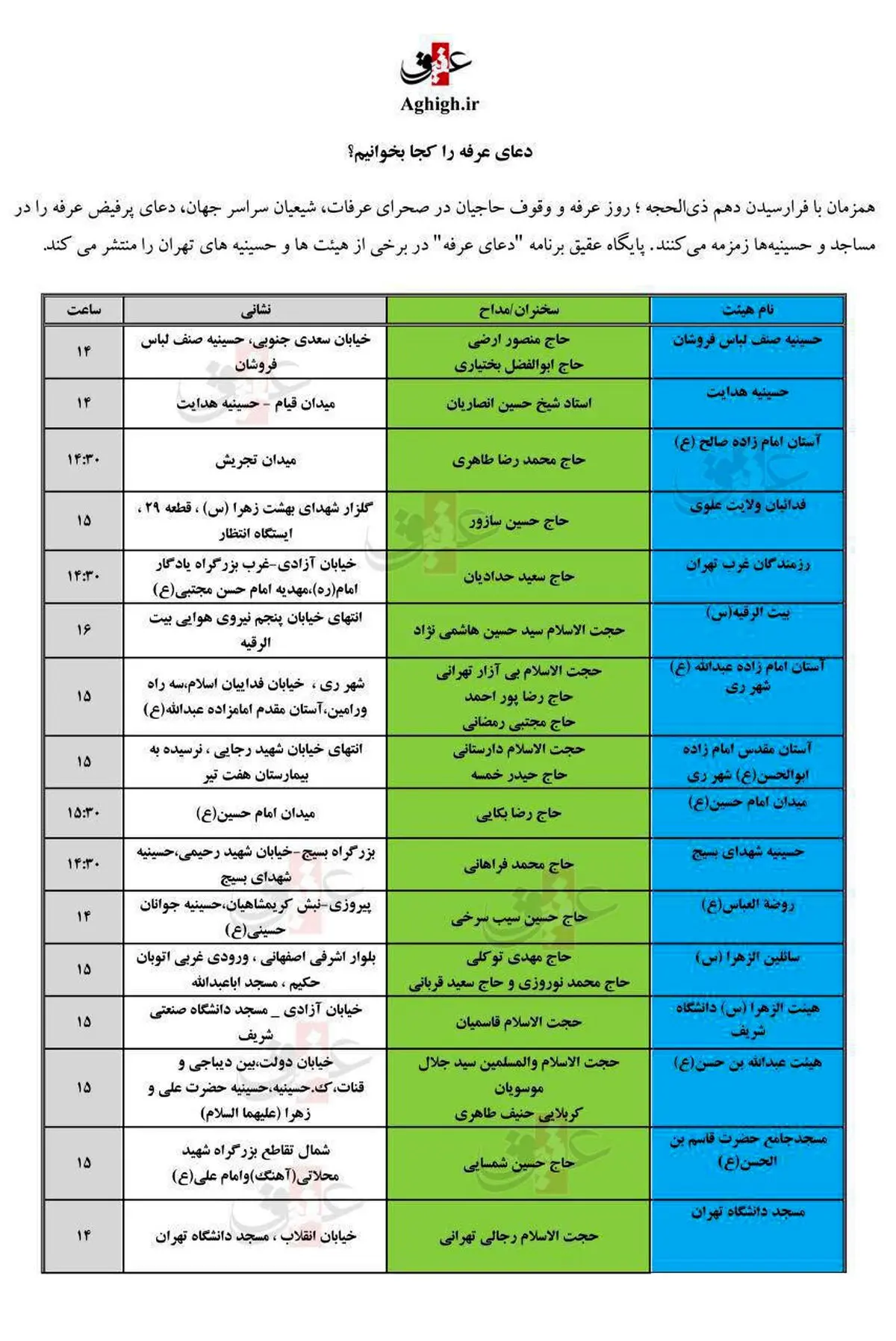 دعای عرفه را کجا بخوانیم؟/عکس
