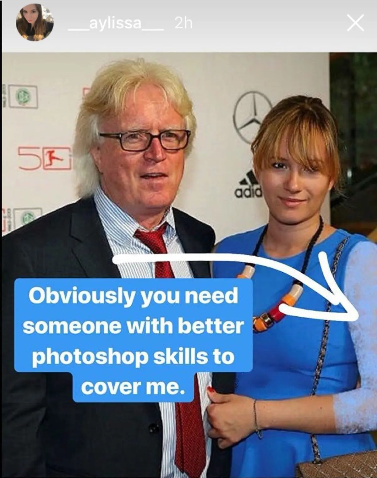 استورى دختر شفر در واكنش به سانسور پوشش خود در رسانه هاى ايرانى/عکس