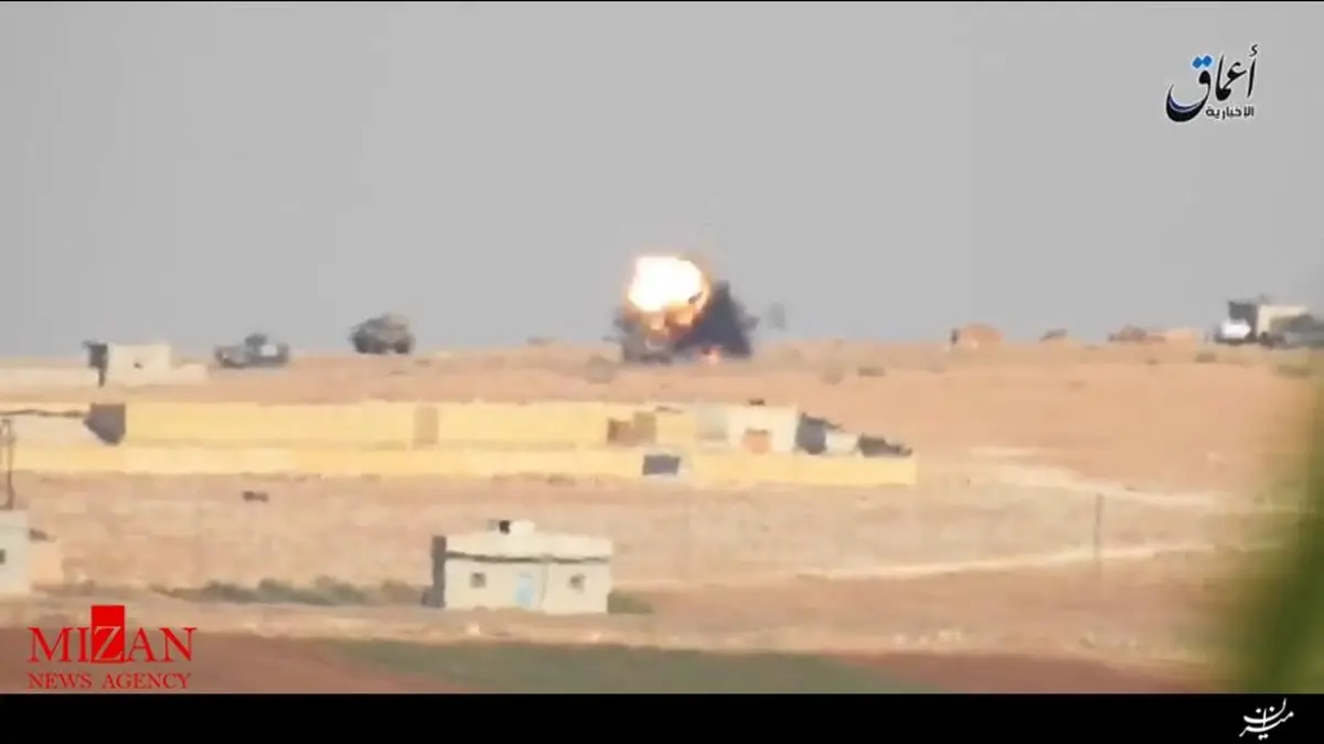 داعش 2 تانک ارتش ترکیه را منهدم کرد / عکس