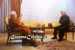 هاشمی‌رفسنجانی مقابل دوربین حاتمی‌کیا/عکس