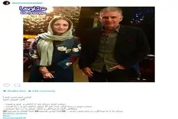 خانم بازیگر اینجوری از کی روش فدردانی کرد/عکس