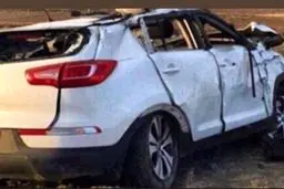 خودروی سرمربی تیم ملی کاراته واژگون شد+ تصاویر