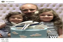 عکسی از کیک تولد پسر قالیباف برای پدرش