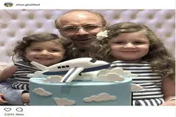 عکسی از کیک تولد پسر قالیباف برای پدرش