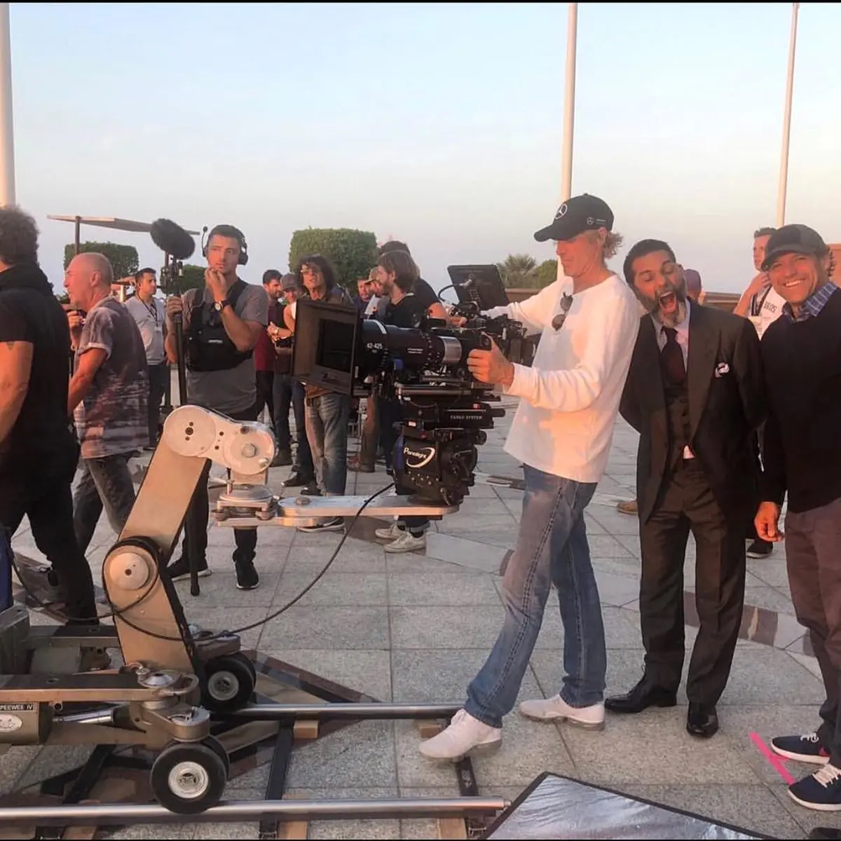 بهترین بازیگر جشنواره فجر در پشت صحنه یک فیلم هالیوودی + عکس