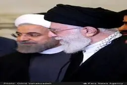 تصاویر حضور رهبرانقلاب در مراسم ختم مادر رئیس جمهور