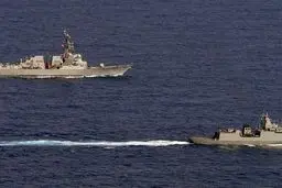 اعتراض چین به عبور ناوهای جنگی آمریکا از تنگه تایوان