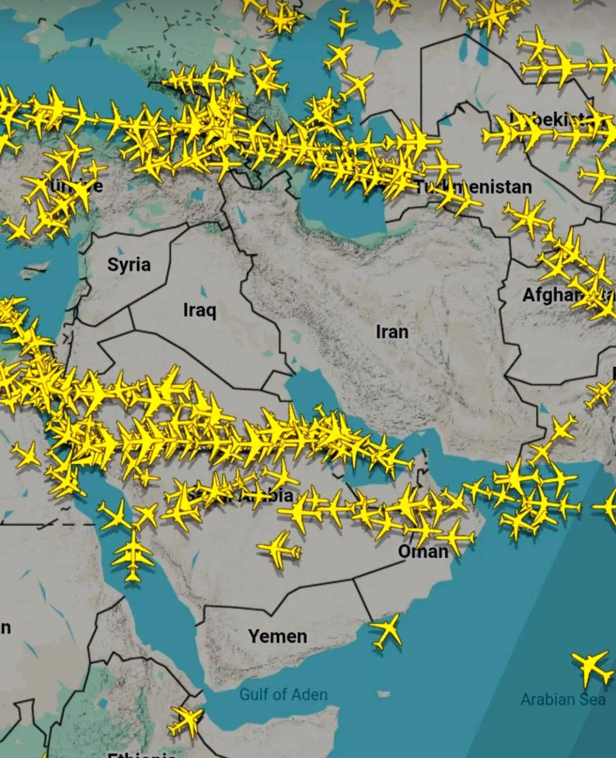 سکوت در آسمان: پروازها از خاورمیانه ناپدید شدند