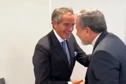 گروسی در نیویورک به دیدار عراقچی رفت + فیلم