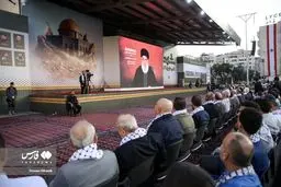 تصاویر سخنرانی سید حسن نصرالله در بیروت