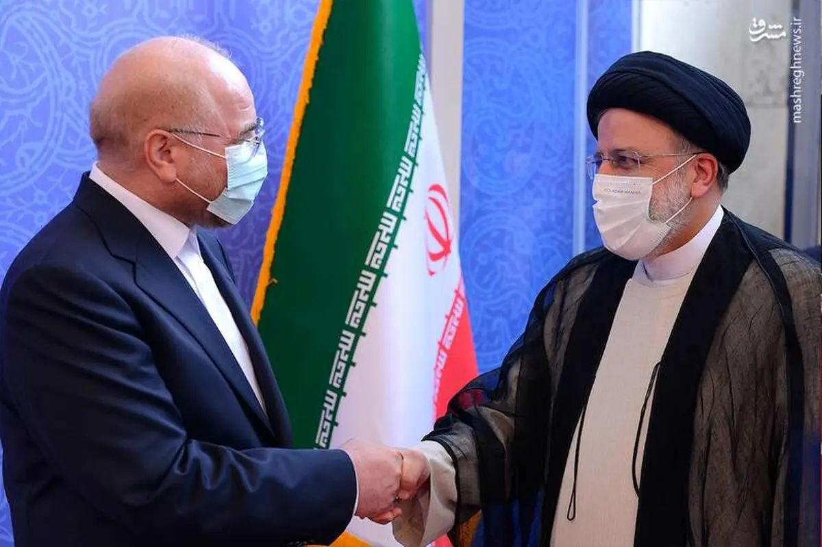 عکس استقبال قالیباف از رئیسی در مجلس