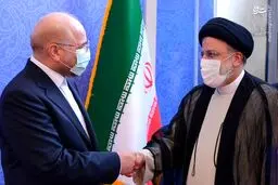 عکس استقبال قالیباف از رئیسی در مجلس