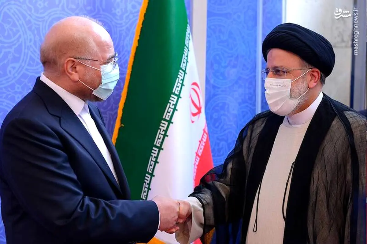 عکس استقبال قالیباف از رئیسی در مجلس