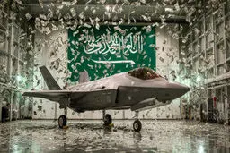 جنگنده های F35 با ثبت نیروی هوایی سلطنتی سعودی + عکس