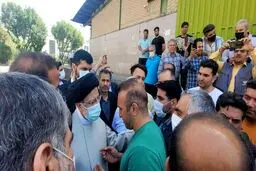 تصاویر دیدار میدانی رئیس جمهور و مردم