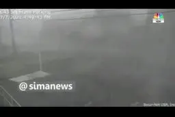 کنده شدن سقف خانه‌ها در اثر طوفان السا 
