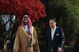 تقویت همکاری‌های دوجانبه محور دیدار بن سلمان با رئیس جمهور کره جنوبی در سئول