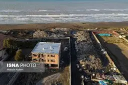 تصاویر فاجعه بزرگ؛کوه زباله به دریای خزر رسید