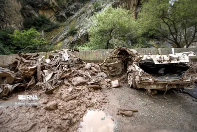 سیل در جاده کندوان