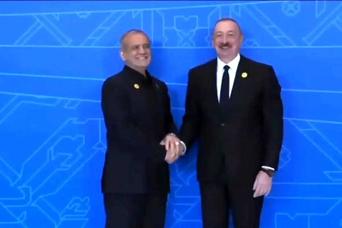 استقبال الهام علی‌اف از پزشکیان 