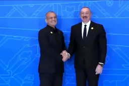 استقبال الهام علی‌اف از پزشکیان 