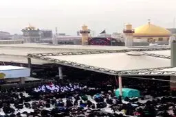 حضور هزاران عزادار در مرقد مطهر امیرمومنان (ع) در سالروز شهادت حضرت زهرا