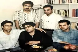 عکسی زیرخاکی از عطاران، شفیعی‌جم، رادش و سعید آقاخانی در جوانی