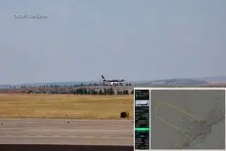 فرود اضطراری هواپیمای ترامپ + فیلم