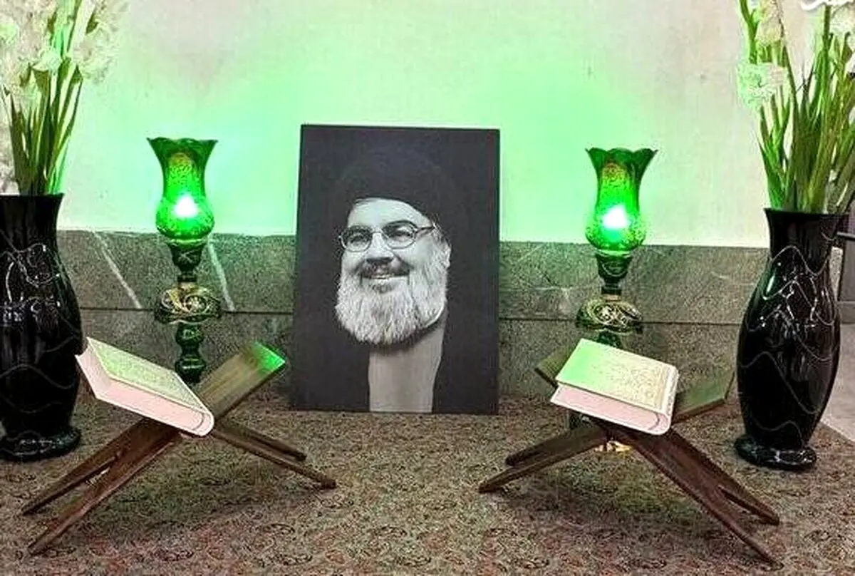 لحظات آماده سازی پیکر شهید سید حسن نصرالله و فرماندهان برای تشییع و تدفین