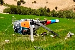 سقوط بالگرد اورژانس هنگام امداد رسانی در منطقه آجم
