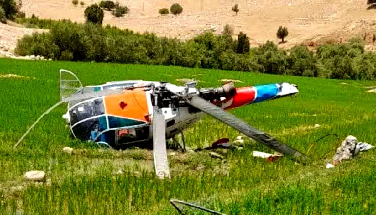 سقوط بالگرد اورژانس هنگام امداد رسانی در منطقه آجم