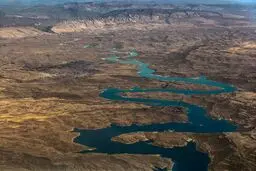 تصویر دیدنی رود کارون از اوج آسمان
