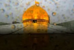  بارش شدید باران سیل آسا و تگرگ در نجف اشرف