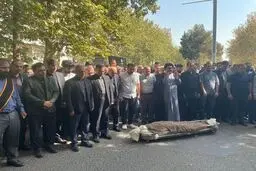 تشییع دانشجوی فقید حادثه دانشگاه تهران + عکس