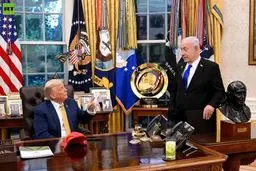 تصاویر جلسه دوم ترامپ و نتانیاهو