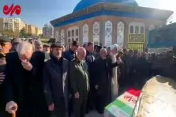  اقامه نماز بر پیکر مطهر شهیدالقدس سردار پورهاشمی