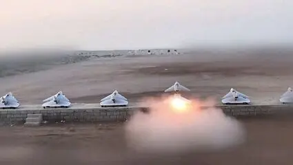 شلیک پهپادهای شاهد 136 و 238 و موشک پاوه به سمت مواضع دشمن