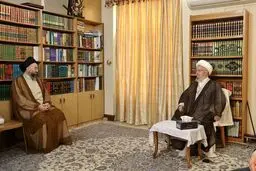 دیدار و گفت‌وگوی رهبر جریان حکمت ملی عراق با آیت‌الله مکارم شیرازی