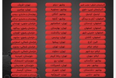 جزییات رنگ بندی کشور از 19 تیر