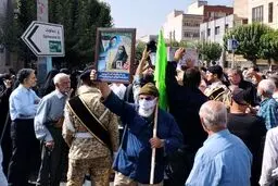 مراسم تشییع پیکر تنها مادر ژاپنی شهید دفاع مقدس